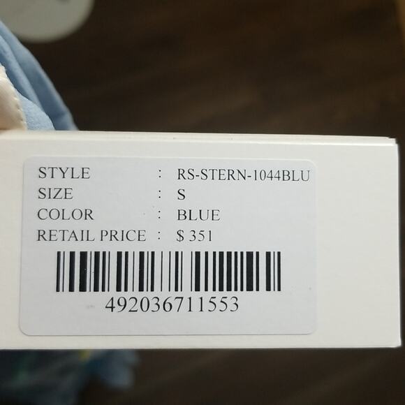 NWT ROCOCO SAND Georgette Tunic Mini Dress In Blue - Picture 9 of 13